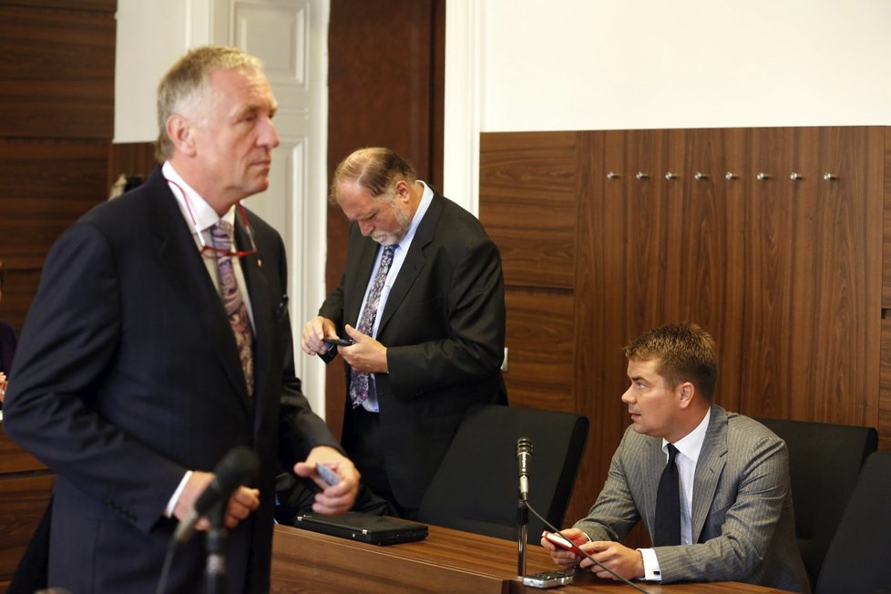 Marek Dalík u soudu kvůli kauze Pandur (srpen 2014). Svědčil i Topolánek