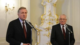 Mirek Topolánek na obědě u prezidenta