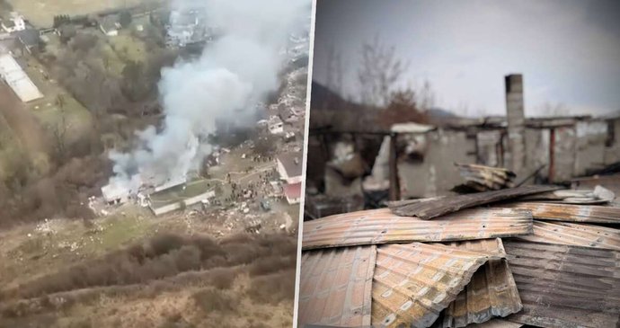 Požár domu v Mirkovcích u Prešova