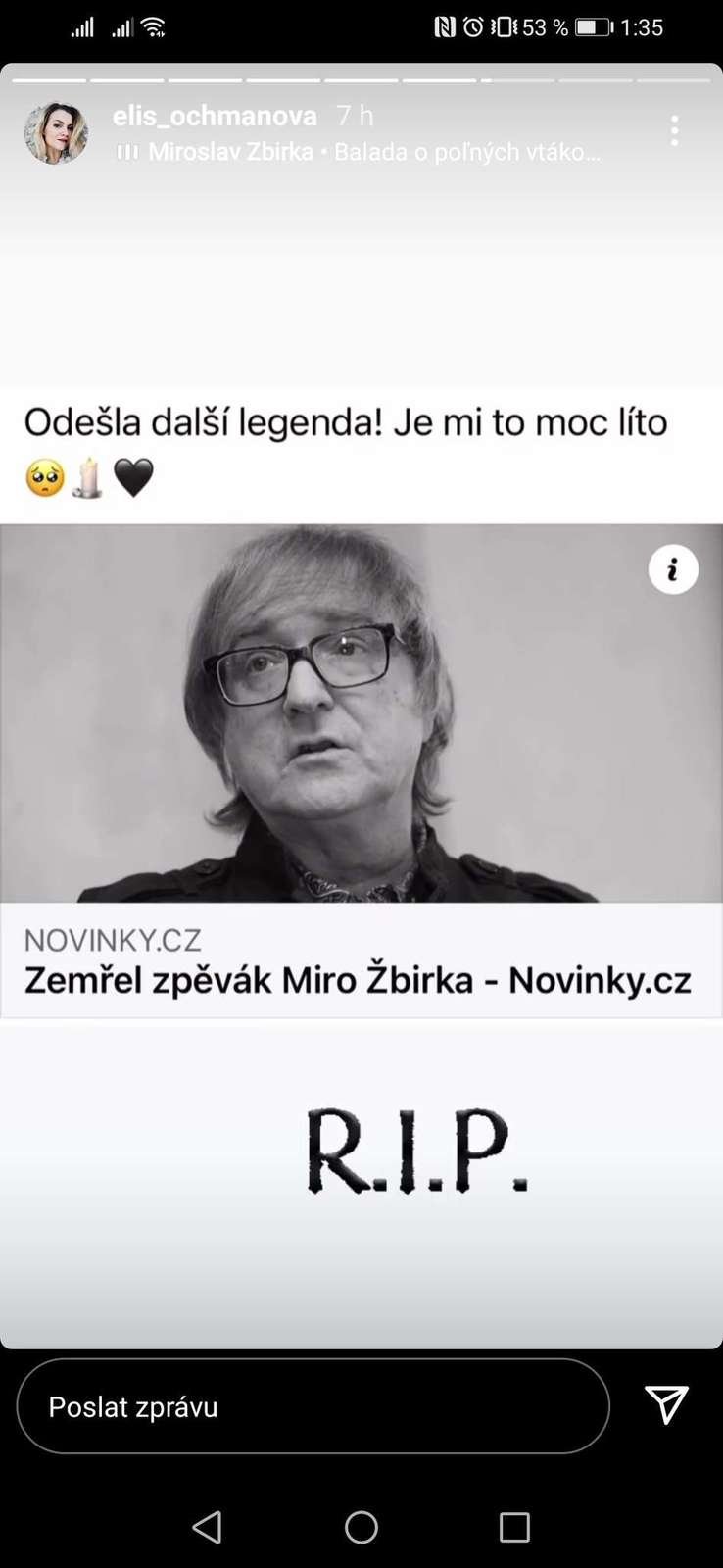 Vzpomínky na zesnulého Miro Žbirku