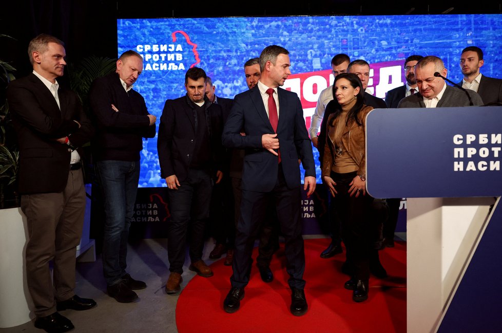 Lídr koalice Srbsko proti násilí Miroslav Aleksić