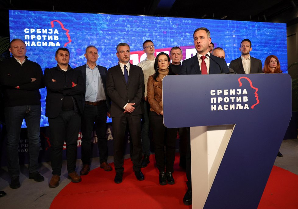 Lídr koalice Srbsko proti násilí Miroslav Aleksić