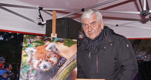 Miroslav Donutil křtil pandu červenou