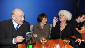Miroslav Moravec, režisérka Olga Walló a organizátorka večírku Valerie Zawadská