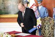 Miroslav Toman při svém uvedení do funkce ministra zemědělství na Pražském hradě
