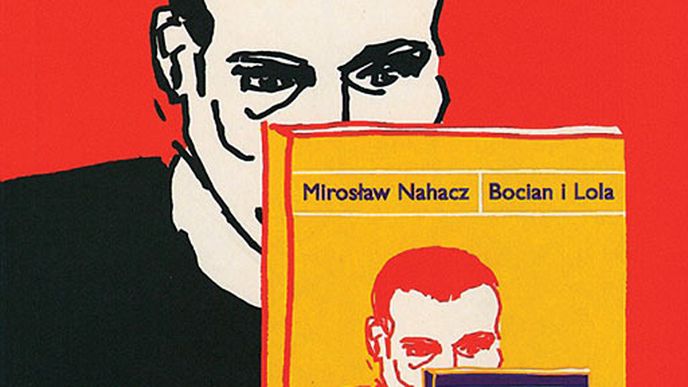 I Stylizovaný Mirosław Nahacz na obalu polského vydání své knihy. Jeho novelu Bombel vydá co nevidět nakladatelství Dybbuk.