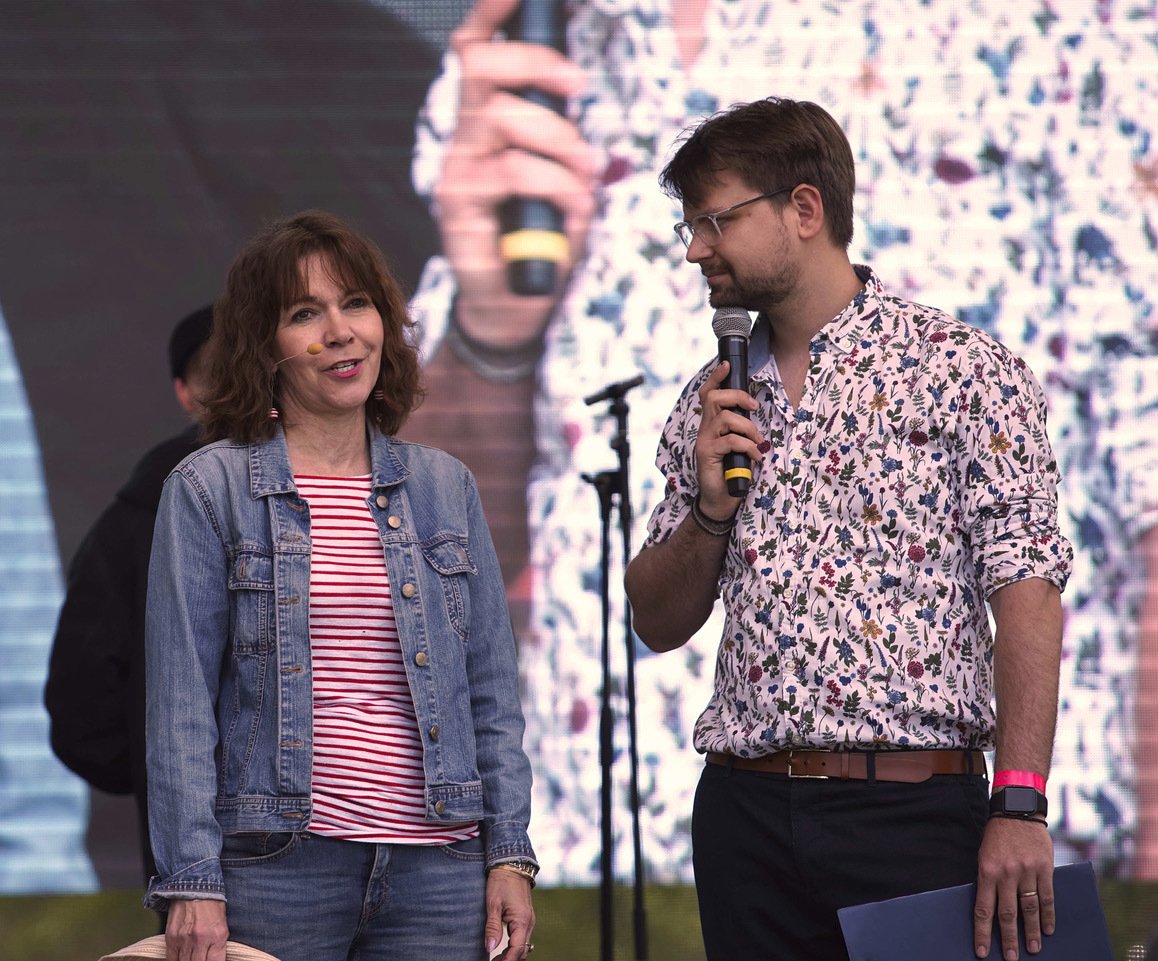 Míša Dolinová na Mezinárodním dnu rodiny v pražské Grébovce. 