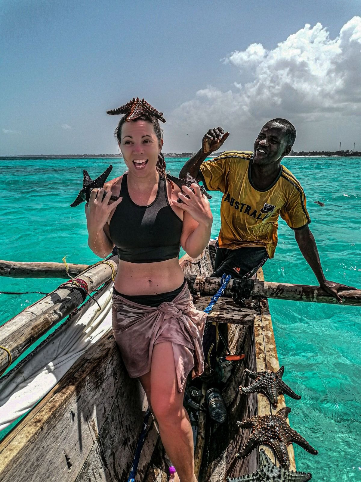 Míša Nosová na Zanzibaru.