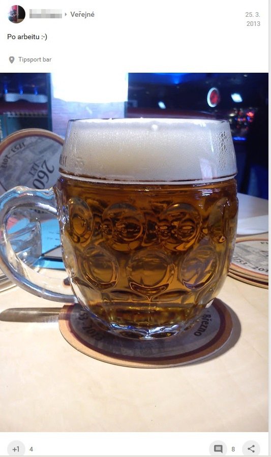 Matka Míši má v oblibě pivo.