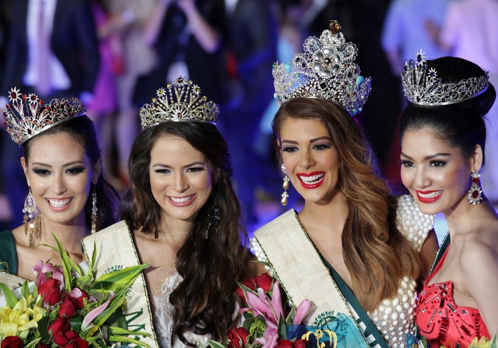 Krásky, které opanovaly soutěž Miss Earth 2013: Vyhrála Venezuelanka, druhá skončila Rakušanka, třetí Thajka a čtvrtá Korejka