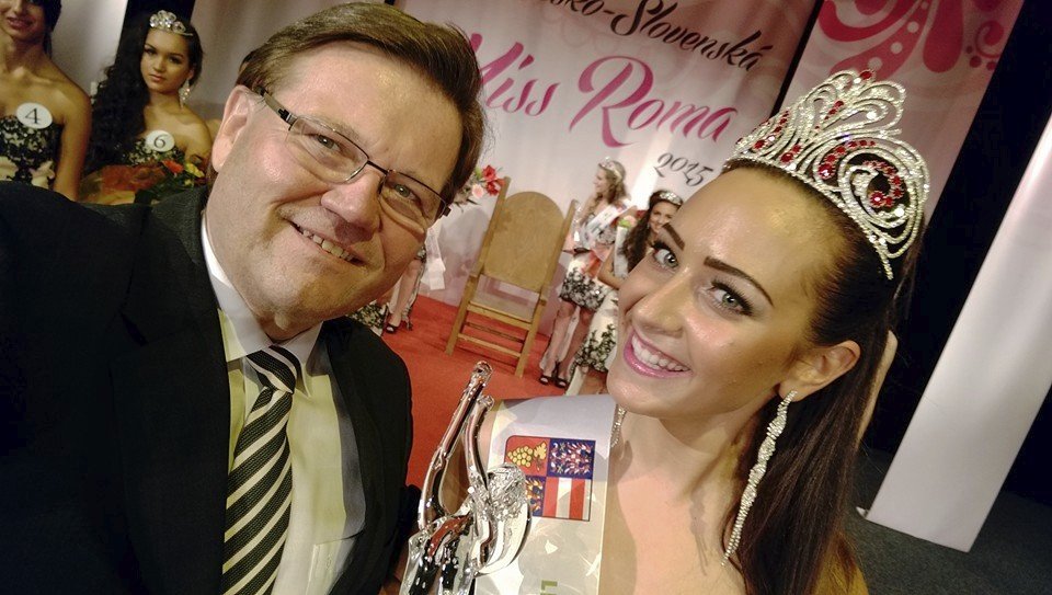 Škromachovo selfie s vítězkou Miss Roma 2015