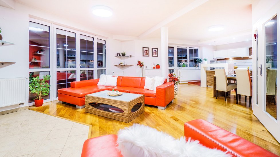 Miss Michaela Salačová prodává luxusní vilu: Obývací pokoj