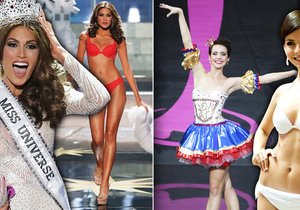 Miss Universe vyhrála Gabriela z Venezuely (vlevo). Gabriela z Česka se do finále neprobojovala