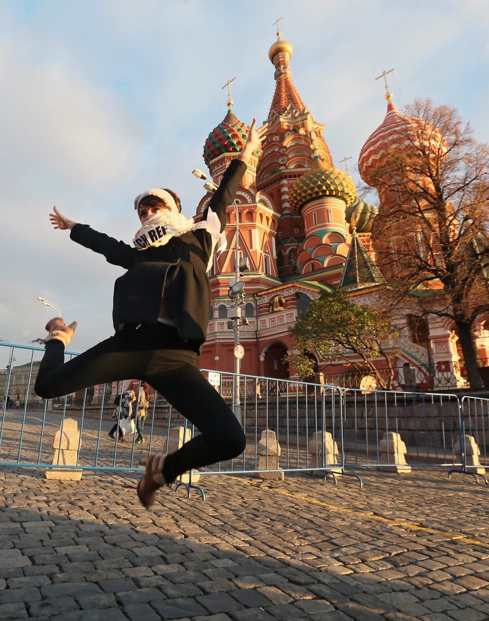 Gabriela Kratochvílová během procházky po Moskvě