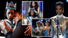 Vítězky letošních soutěží krásy: Miss Universe Zozibini Tunzi a Miss World Toni-Ann Singhová (vlevo)