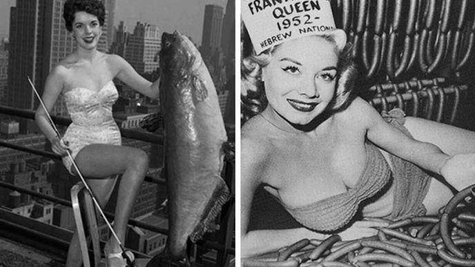 Národní královna sumců 1954 a Miss frankfurtských párků 1952