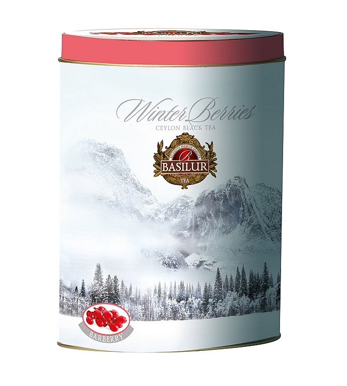 Sypaný černý čaj s kousky ovoce Basilur Winter Berries Barberries, 216 Kč (100 g), koupíte na www.caje-mixtee.cz