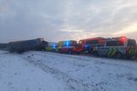 Nehoda dvou nákladních aut na Mladoboleslavsku