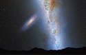 Galaxie Mléčná dráha a Andromeda za 2 miliardy let