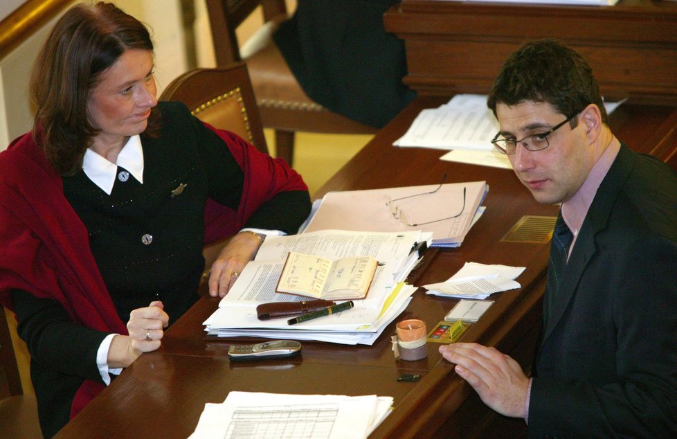 Vladimír Mlynář a Miroslava Němcová (ODS) ve sněmovně