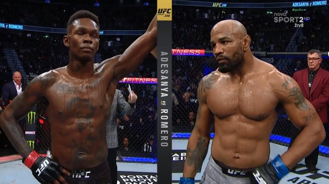 Hlavní zápas turnaje UFC 248: Israel Adesanya vs. Yoel Romero