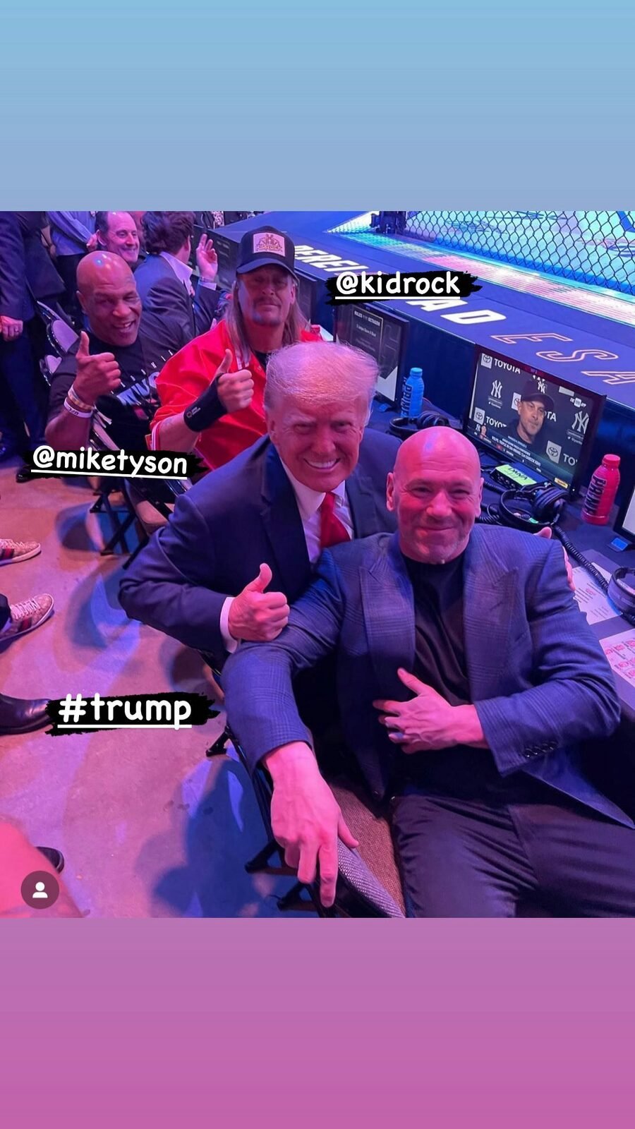 Šéf UFC Dana White byl z přítomnosti Donalda Trumpa na turnaji nadšený.