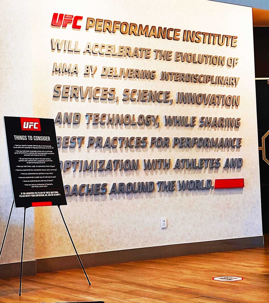 Prostory UFC Performance Institute, který slouží výhradně zápasníkům slavné americké organizace