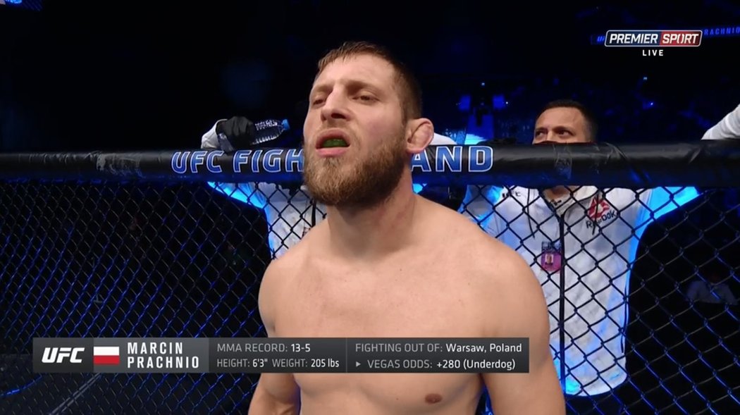 Polský bojovník Marcin Prachnio na turnaji UFC 257