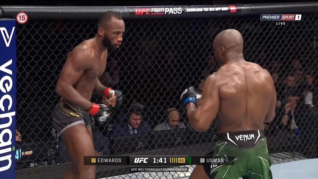 Bitvu Leon Edwards vs. Kamaru Usman 3 ovládl a šampionem velterové váhy UFC zůstává Angličan Edwards