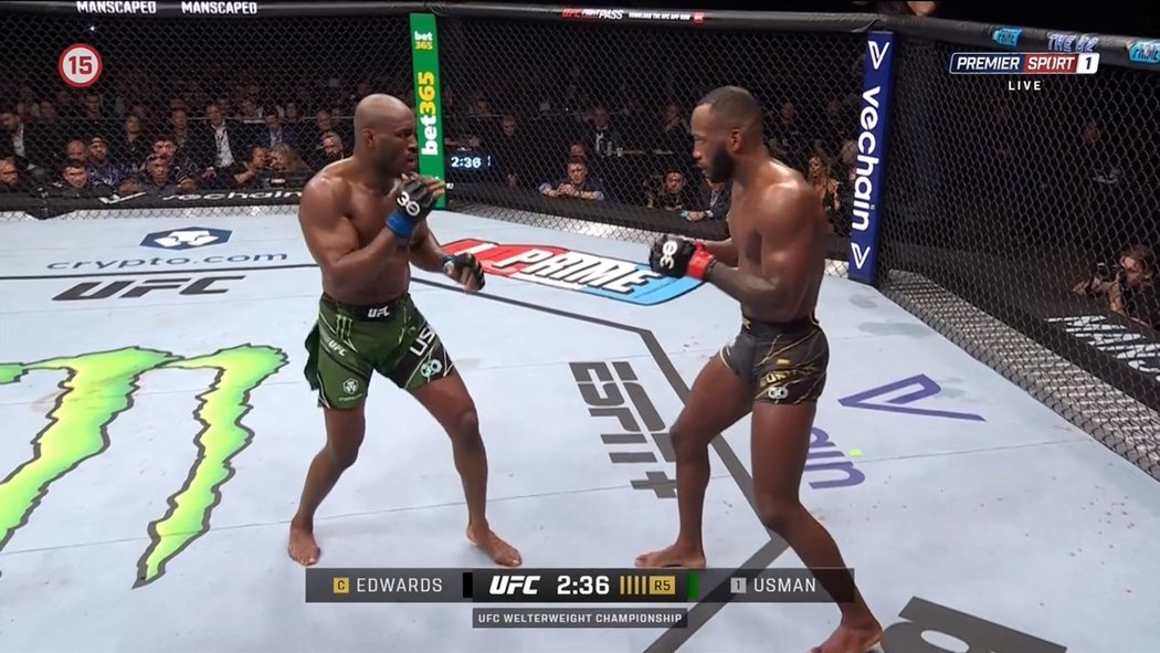 Bitvu Leon Edwards vs. Kamaru Usman 3 ovládl a šampionem velterové váhy UFC zůstává Angličan Edwards