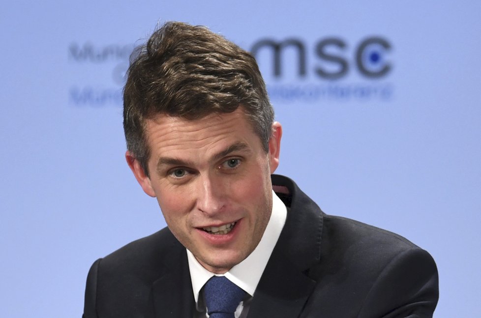 Britský ministr obrany Gavin Williamson na bezpečnostní konferenci v Mnichově varoval před Ruskem