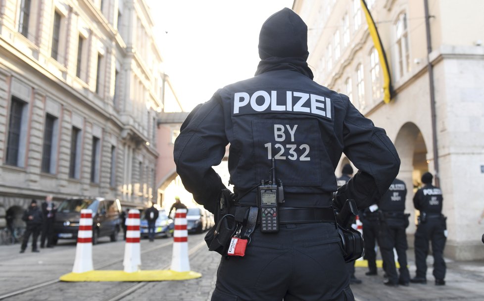 Policejní dohled na bezpečnostní konferenci v Mnichově (15. 2. 2019)