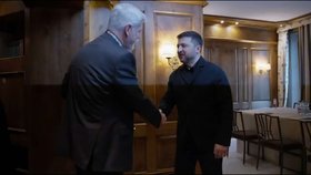 Volodymyr Zelenskyj a Petr Pavel během konference v Mnichově. (14.2.2026)