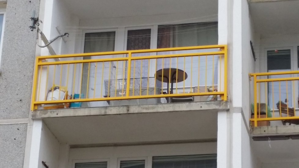 Plzeň, Na Vinicích, byt, kde množitelka Iva Wastlová chovala v klecích stovku čivav V tomto bytě chovala Iva Wastlová stovku čivav. Klece měla i na balkoně