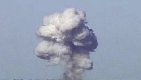 Zkušební odpálení bomby ze základny na Floridě v roce 2003