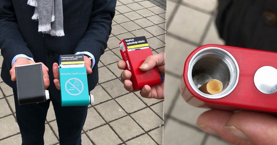 Díky mobilnímu popelníčku nemusí lidé vyhazovat nedopalky na zem, když není v okolí koš.