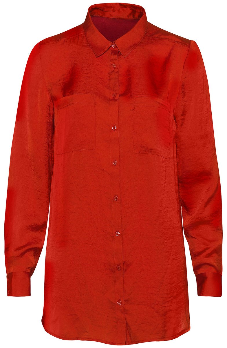 Zimní typ: Červená lesklá košile, KappAhl, 499 Kč