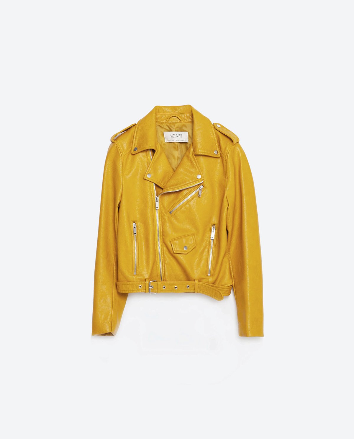 Způsob 5: Žlutá koženková bunda, Zara, 1299 Kč