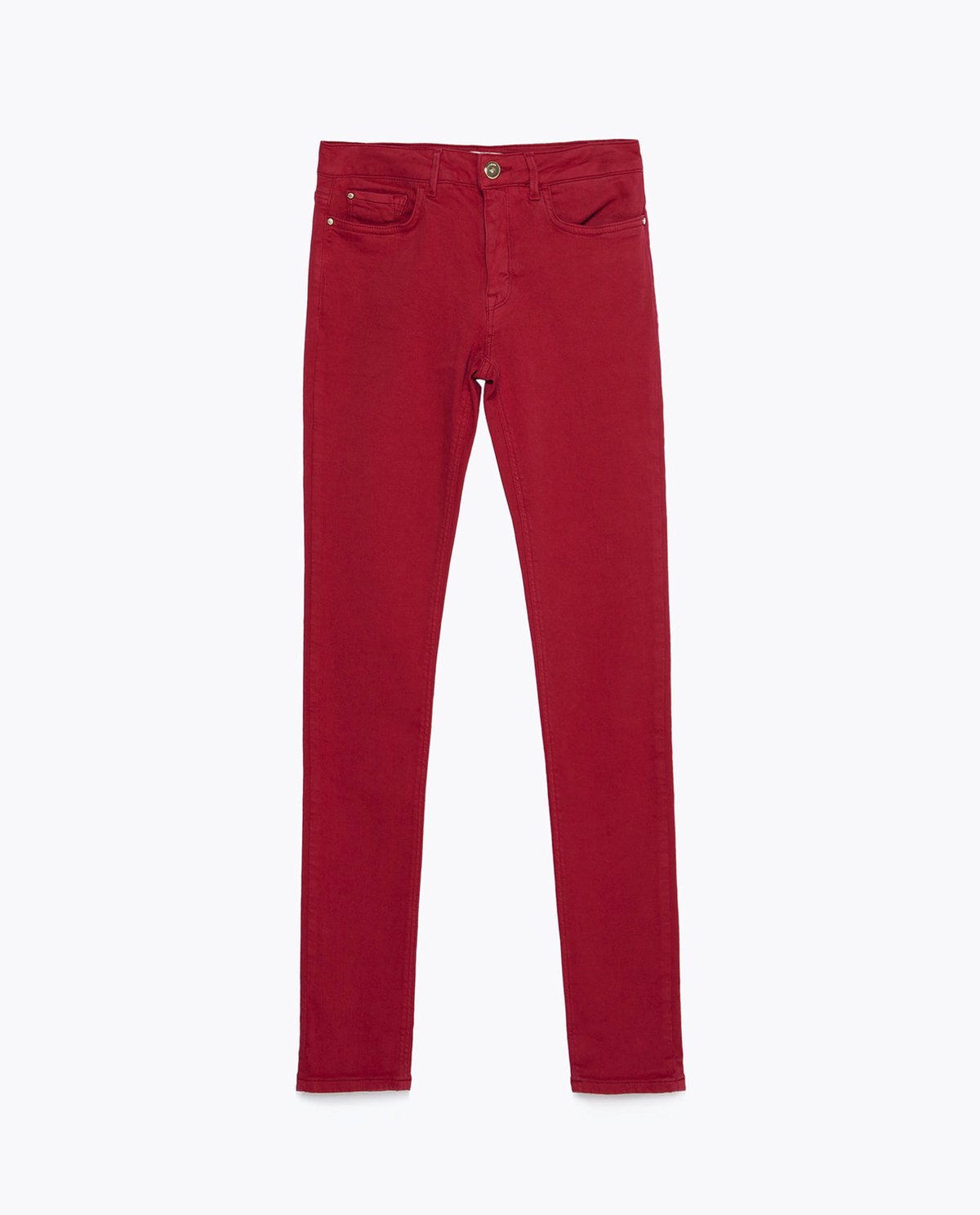 Červené kalhoty, Zara, 999 Kč.