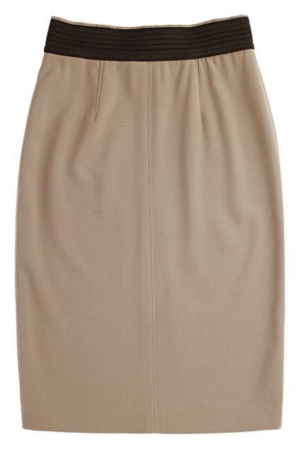 Béžová sukně s gumou, Romwe.com, cca 1500 Kč.