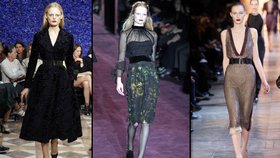 Módní domy Dior, Gucci i Saint Laurent vsadily na ženskost.