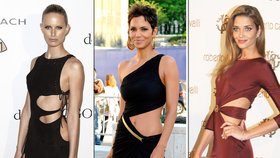 Topmodelka Karolína Kurková, herečka Halle Berry i modelka Ana Beatriz Barros podlehly kouzlu šatů s průstřihy.