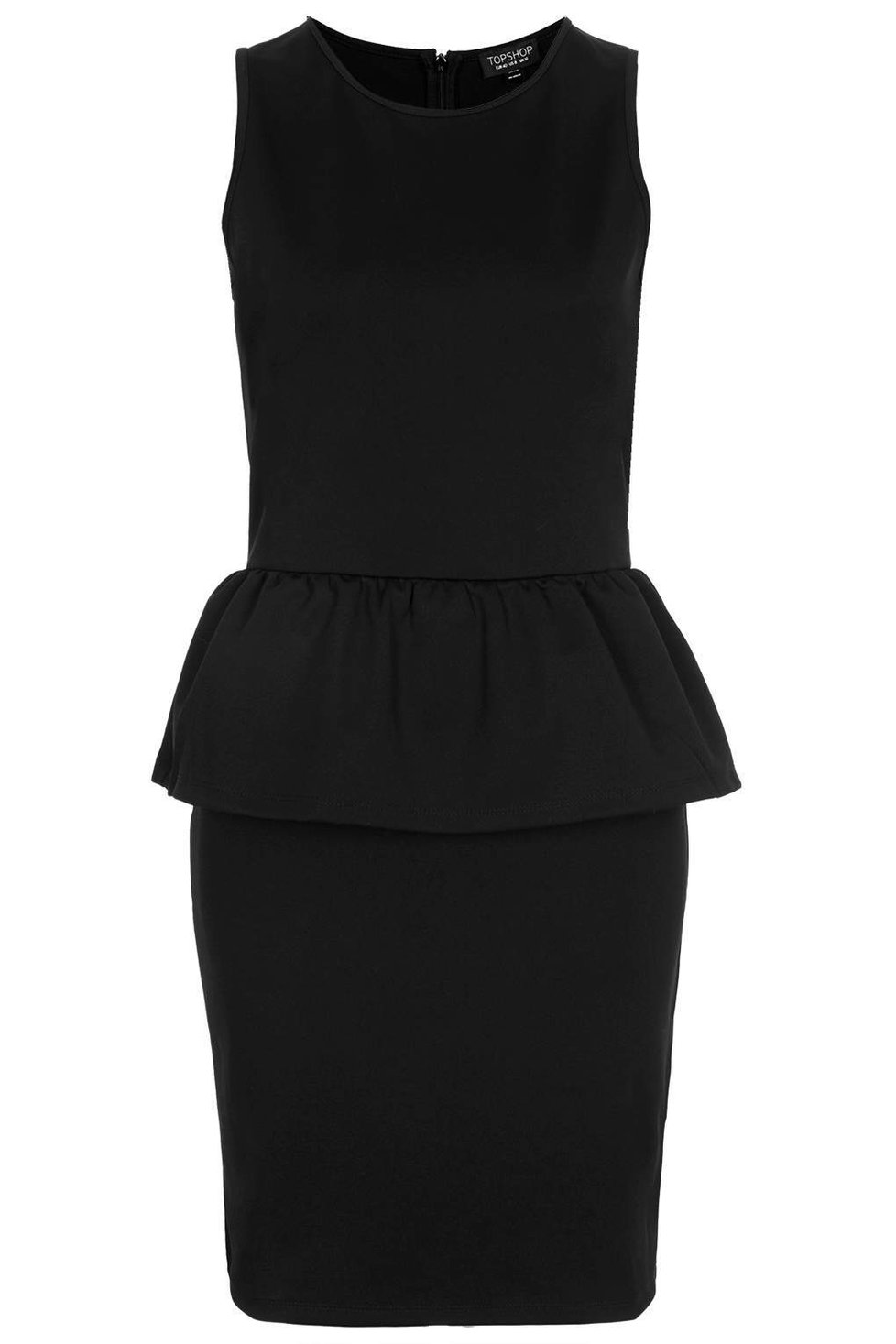 Zeštíhlující šaty s peplum volánkem, TopShop, cca 1000 Kč.