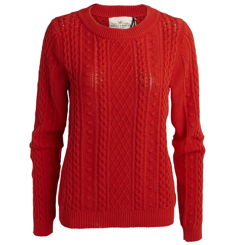 Klasičký červený svetr vám nesmí chybět,  info o ceně v prodejnách F&F