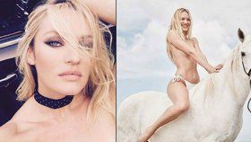 Andílek Victoria's Secret Candice Swanepoel: Jezdí na koni nahoře bez