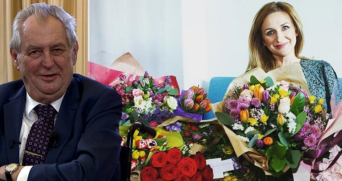 Moderátorka Terezie Tománková po útocích od Zemana dostala záplavu květin.
