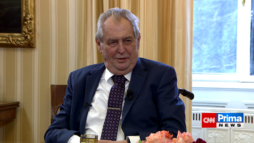 Miloš Zeman po projevu k Vrběticím vystoupil 25.4.2021 v pořadu Partie, předtáčeném o den dříve.