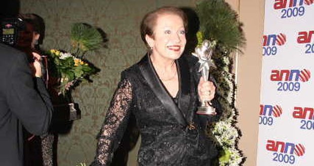 Hana Maciuchová slaví úspěch na Anno 2009.