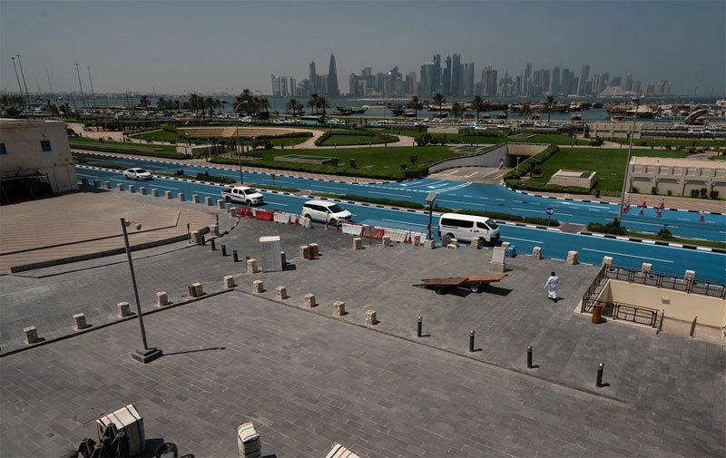 Modrá silnice v Dauhá