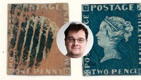 Podle znalce Davida Kopřivy (na snímku) mají obě známky Mauritius Post Office odhadem cenu několika milionů dolarů.